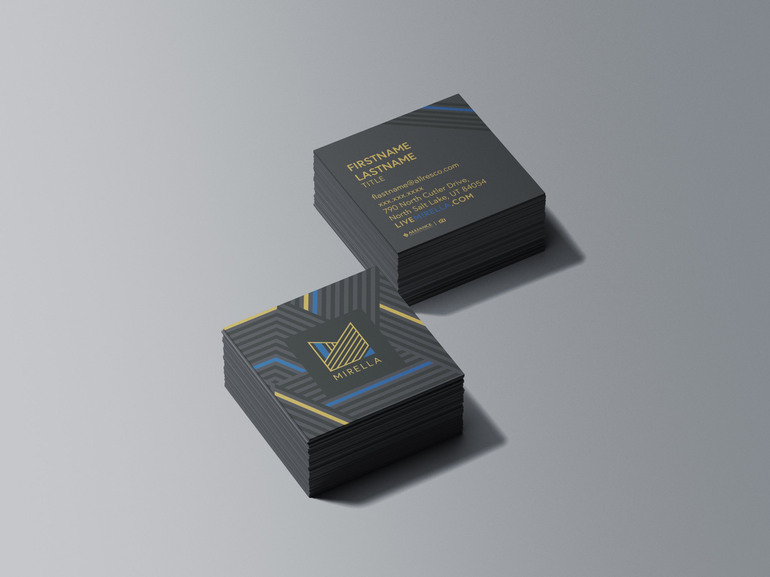 Square Business Card Mockup